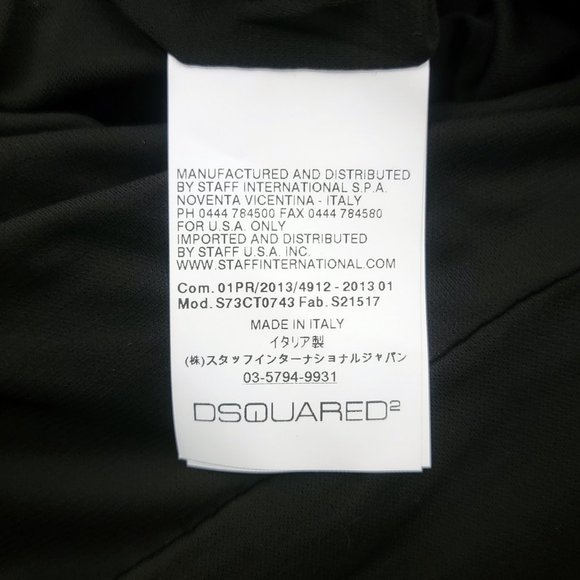 DSquared2 Black Backless Bodycon Cowl Ribbed Midi Dress Size Small